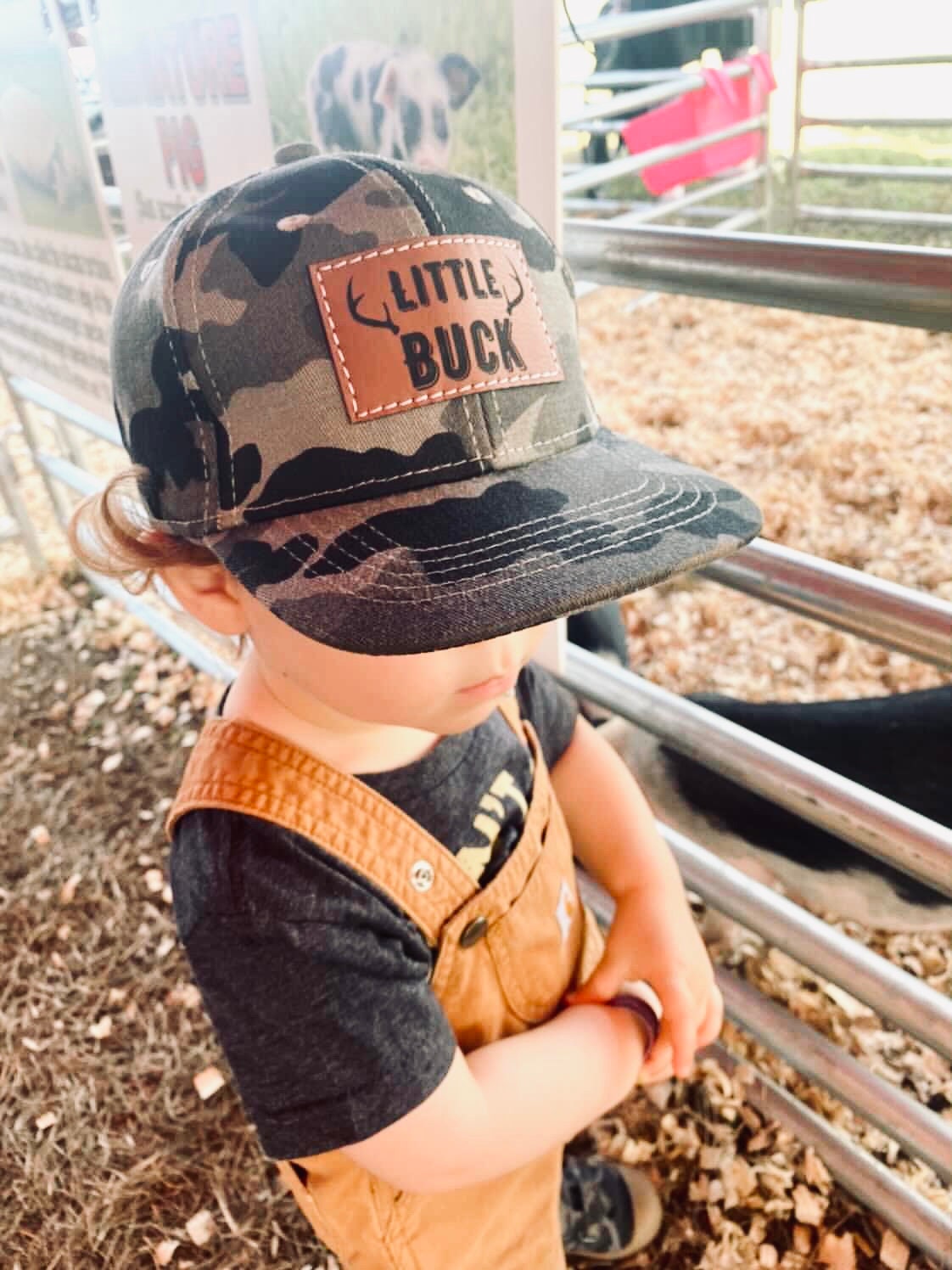 Dad Son Hunting Hats, Father & Kid Matching Snapback Caps, Deer