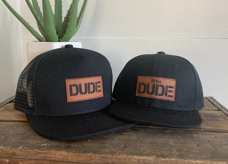 Set of 2 father + son matching Snapback hats are so stylist and cute. Daddy will be sure to love it.