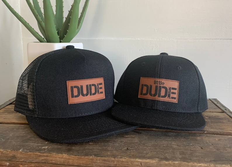 Set of 2 father + son matching Snapback hats are so stylist and cute. Daddy will be sure to love it.