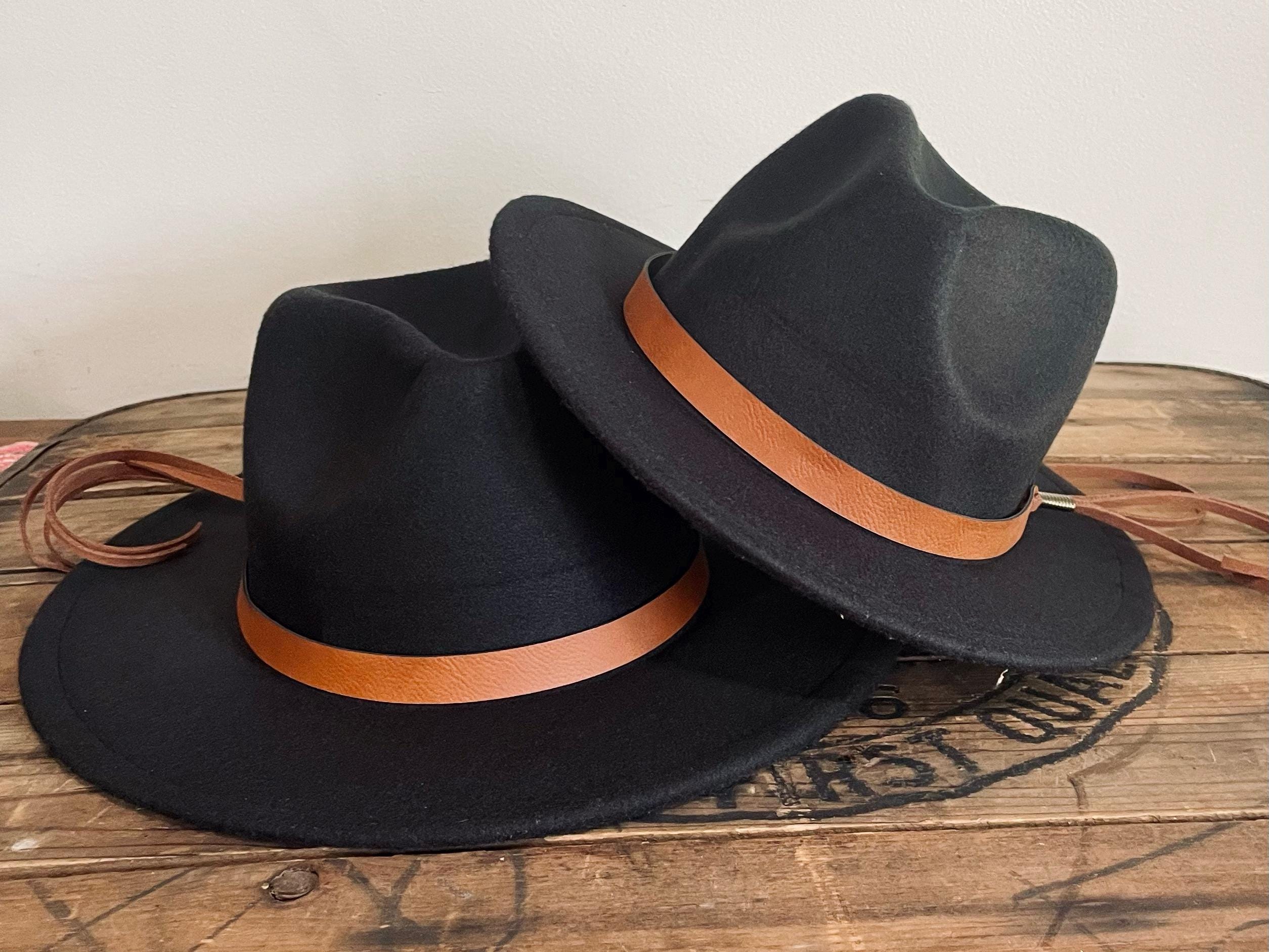 Kids Flat Brim Hat | Wide Brim Felt Fedora Hat | Fall +  display picture 1