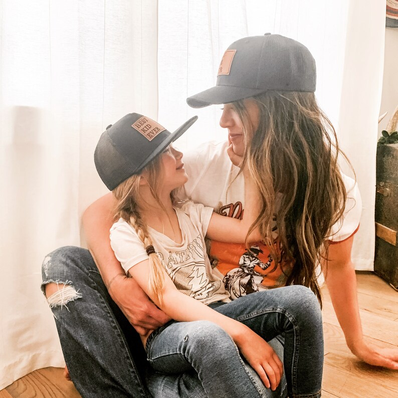 Best Mom Ever Best Kid Ever Matching Hats Mommy and Me Matching New Mom Hat Mothers Day Hat Boy Mom Gift Mommy and son matching image 6