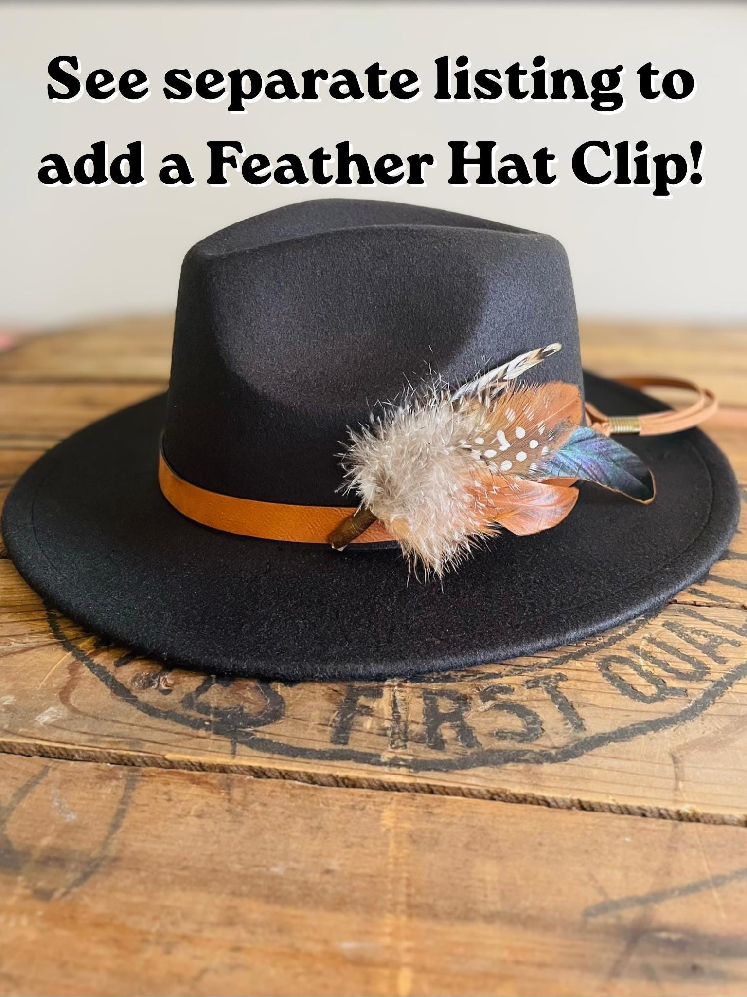 Nordstrom Floppy Hat OS Brown Wool Leather Flower Wide Brim Made in Italy Boho FLUFFY SENSE. Big Wide Brim Felt Rancher Fedora Hat for  main image 2