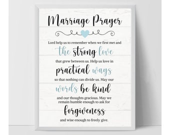 Marriage Prayer Printable, Religious Quote Gift (Digital Download)