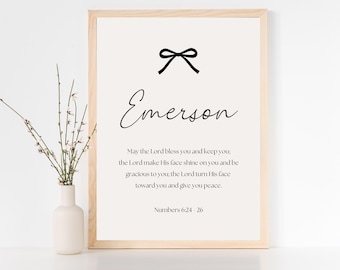 Editable Baby Blessing Print, Personalized Nursery Decor (Digital Download)