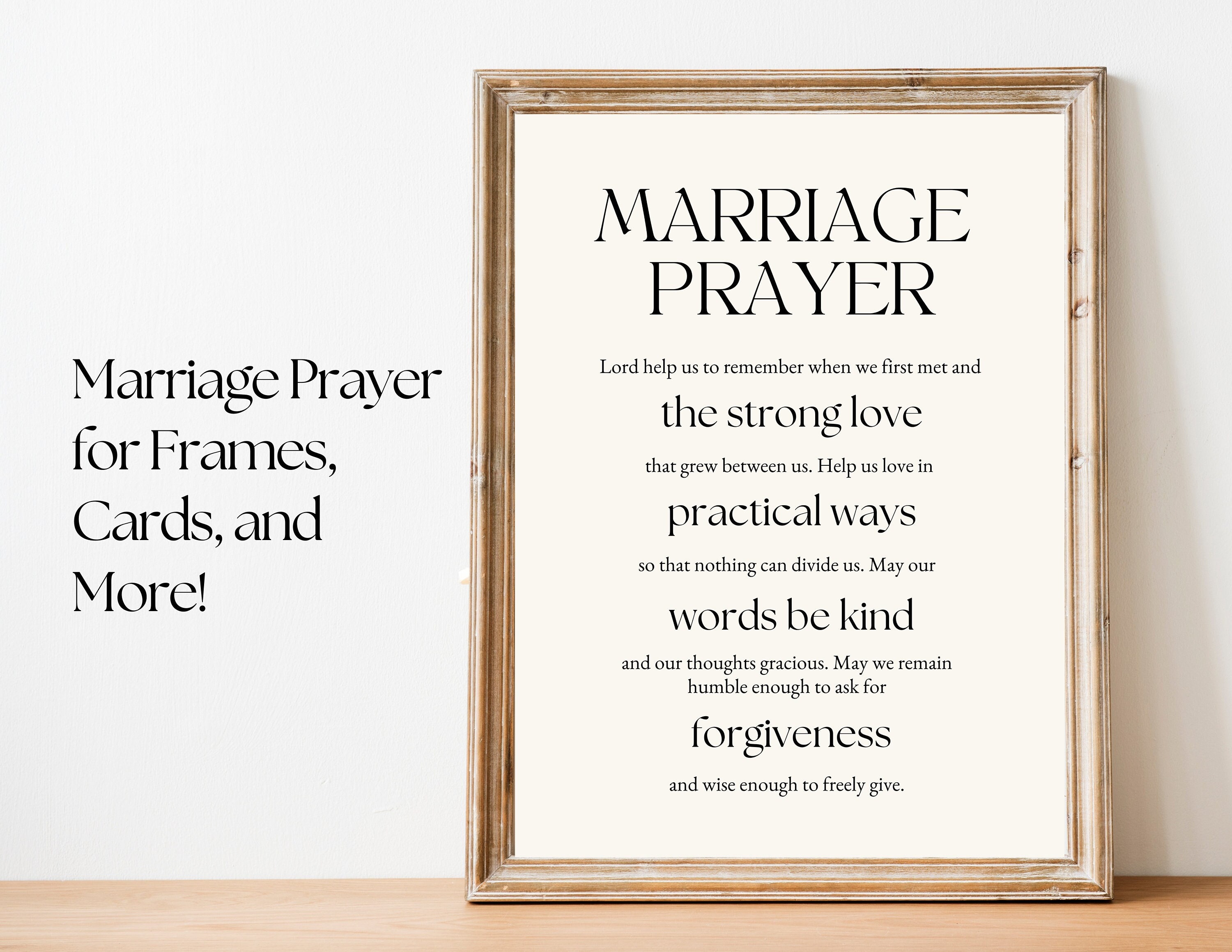 Marriage Prayer Wall Decor - Classy Wedding Gift or Marriage Gifts, for  Couple - Plaques & Signs, Facebook Marketplace