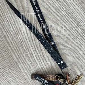 Leatherette lanyard inspired by ACOTAR, To the stars