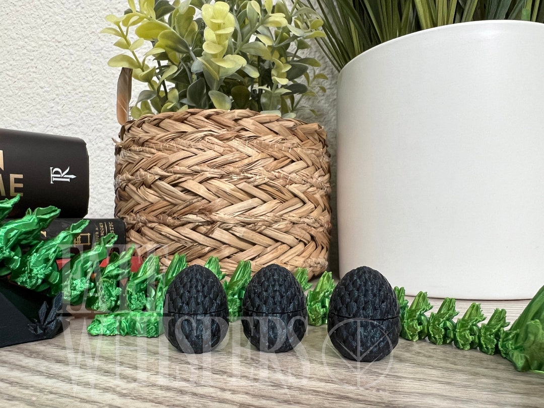 Dragon Egg Clutch Set of 3 Eggs, Titanium Black Chameleon PLA Etsy