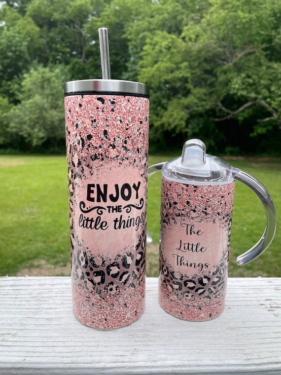 Mommy and Me Matching Tumbler Cup Set Enjoy the Little Things
