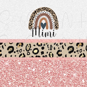 TÉLÉCHARGEMENT NUMÉRIQUE png Mimi or rose sublimation tumbler arc-en-ciel boho