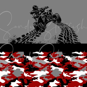 PNG download for sublimation wrap red black camo mud boy