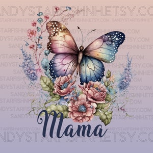 DESCARGA DIGITAL boho mama ombré mariposa sublimación vaso archivo imprimible