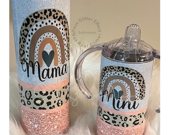Mama mini leopard rainbow DIGITAL DOWNLOAD only png