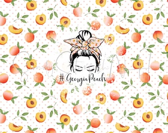 DIGITAL DOWNLOAD PNG Georgia peach messy bun mom sublimation tumbler