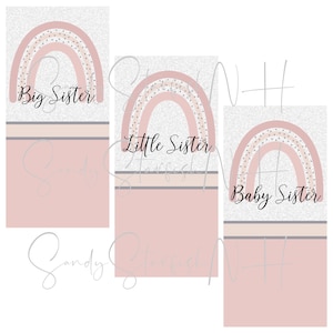 DOWNLOAD DIGITAL PNG rosa boho arco-íris Pantone grande irmãzinha png sublimação