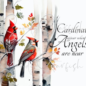 DIGITAL DOWNLOAD png cardinal bird angels  for sublimation tumbler
