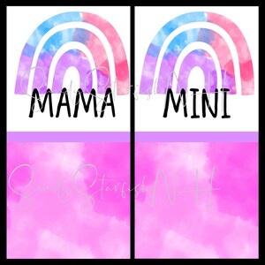 Mama mini Pink Regenbogen DIGITAL DOWNLOAD nur png