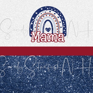 Maman rouge blanc bleu drapeau américain boho arc-en-ciel TÉLÉCHARGEMENT NUMÉRIQUE uniquement png