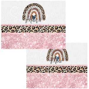 Mama mini Leopard Regenbogen DIGITAL DOWNLOAD nur png pink Sublimation