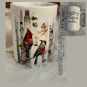 Cardinal angels from heaven coffee mug 15oz ceramic custom
