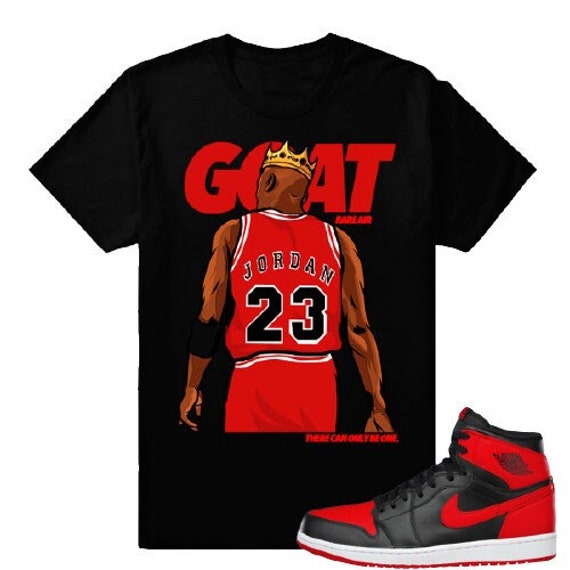 Goat 23 Unisex T-shirt to Match Jordan 1 Retro Bred Banned - Etsy