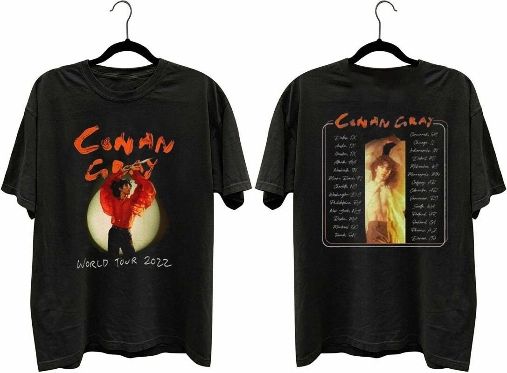 Discover HOT Conan Gray World Tour 2022 T-Shirt, Conan Gray North American 2022 Tour Shirt, Vtg Concert Tour 2022 T Shirt, Vtg Conan Gray Shirt