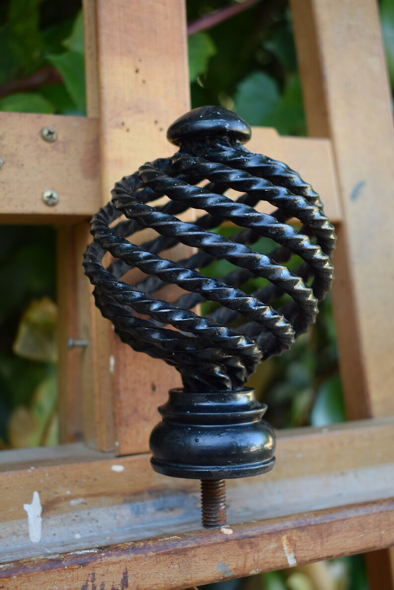 Vintage Wrought Iron Stair Finial Ball From the 1950s Etsy