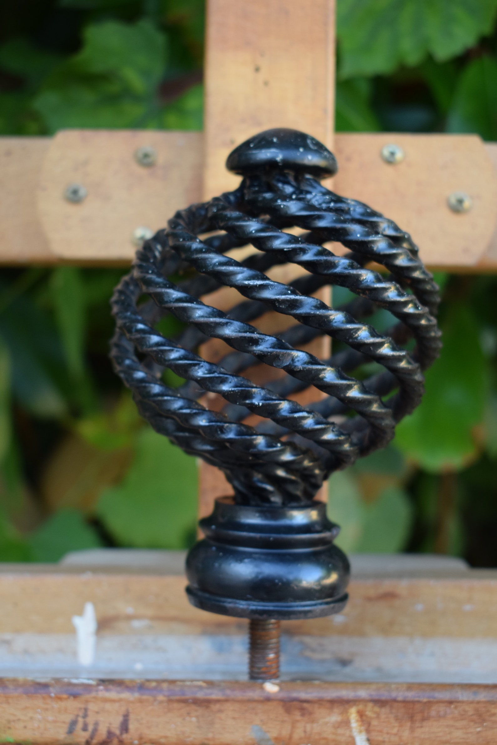 Vintage Wrought Iron Stair Finial Ball From the 1950s Etsy