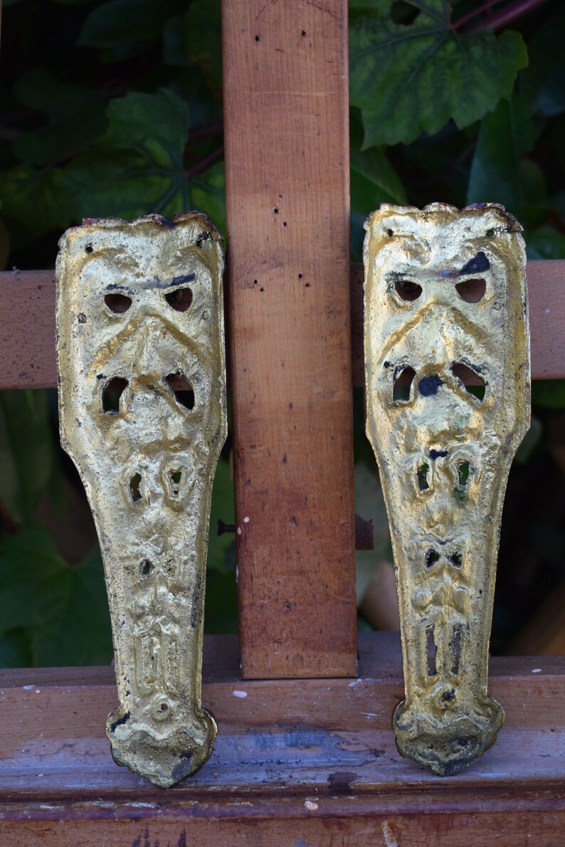 Set of Three Bronze Pediment Decorations for Furniture Etsy