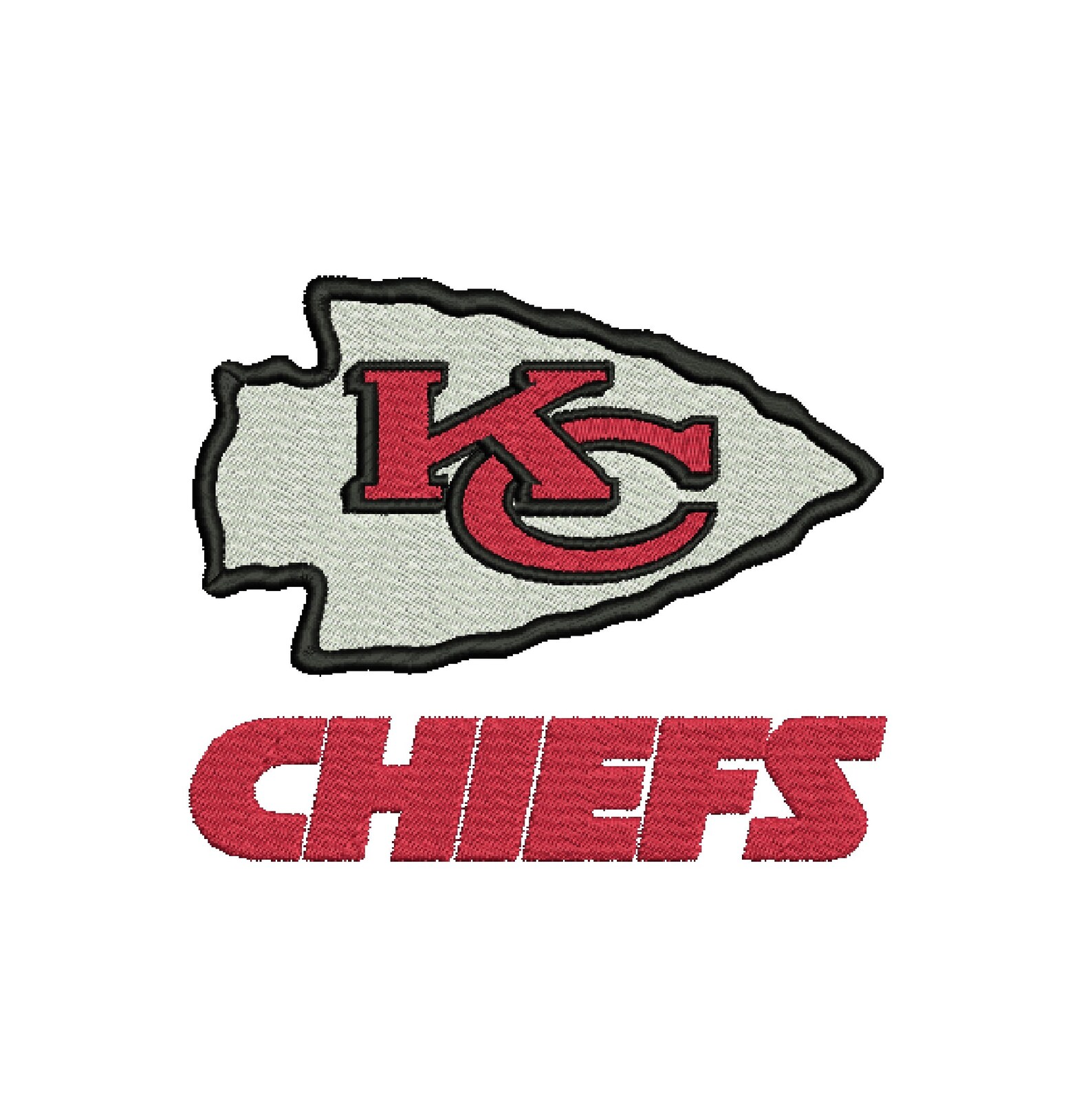 5 Size Kansas City Chiefs logo Embroidery machine embroidery Etsy