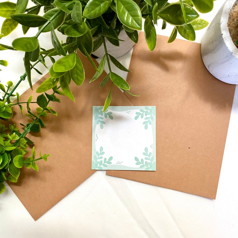 note sheets scrapbook cute memo sheets reminder bujo planner journal Plants memo sheets