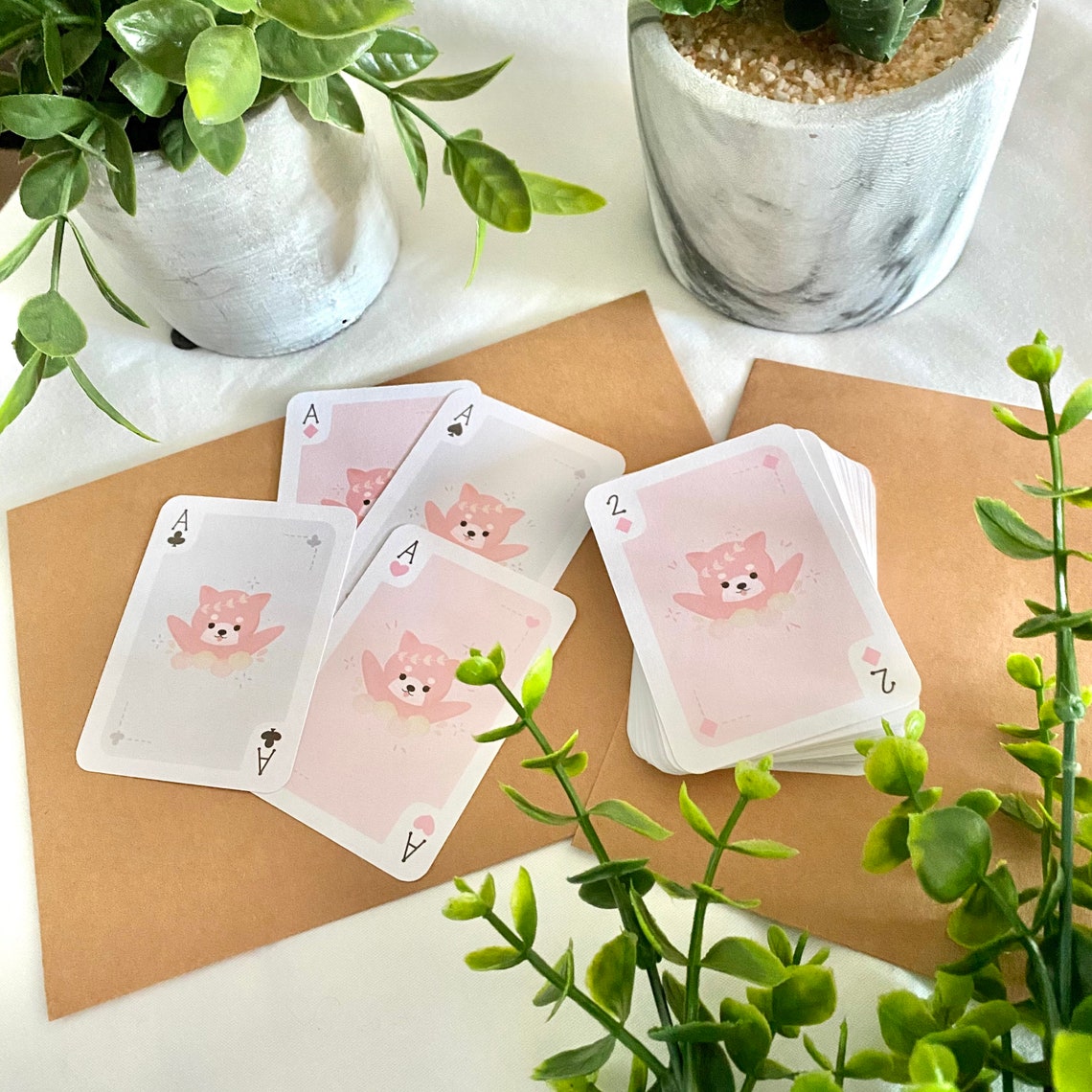 Cute And Kawaii Custom Playing Cards Full Complete Set Of 54 Etsy