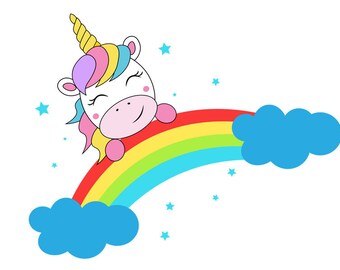 Download Rainbow Unicorn Svg Etsy