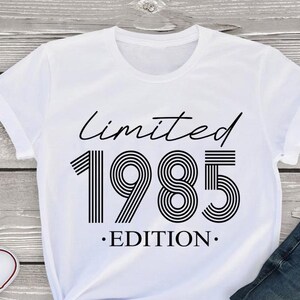 Limitierte Edition 1985 svg png, Mann 40. Geburtstag png, Retro 40. Geburtstag svg png, Retro 1985 svg png, weißes Design svg png, 40