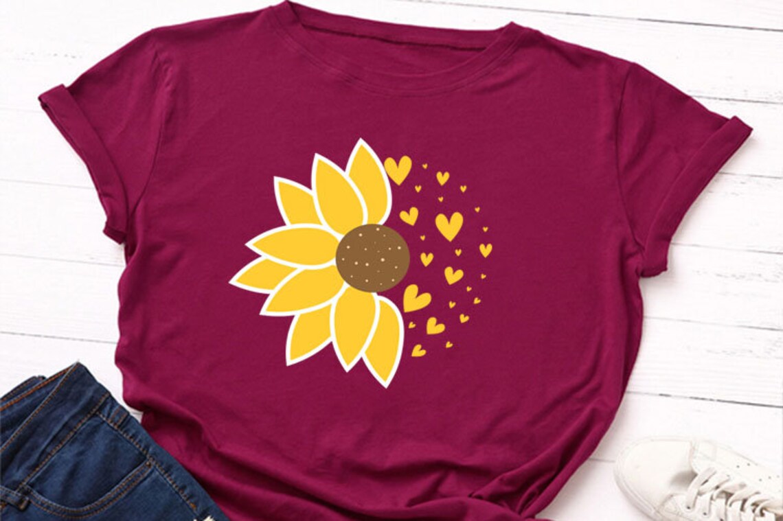 Free Free 329 Sunflower Half Svg SVG PNG EPS DXF File