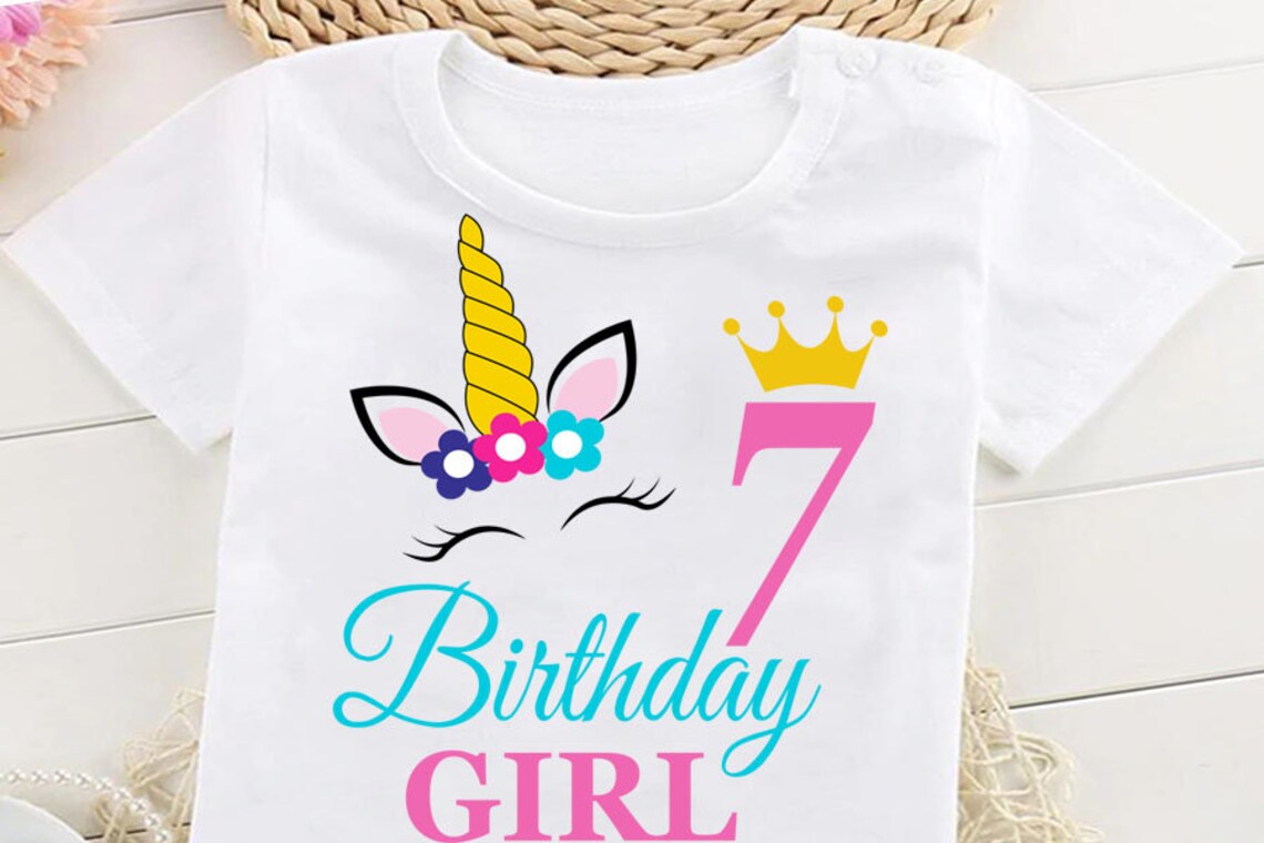 Download Birthday Girl Svg Birthday Princess Svg 7 th Birthday Svg | Etsy