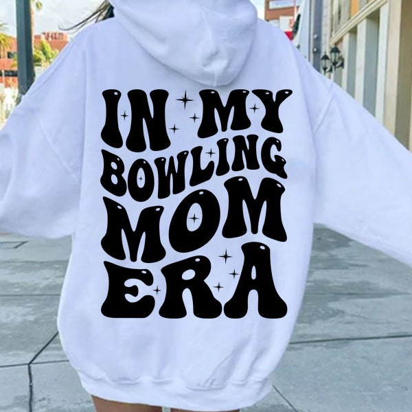 In My Bowling Mom Era SVG, PNG, Funny Bowling Mom  Shirt Png, Bowling Lover Club Svg, Retro Wavy Groovy Letters, Cut File Cricut,