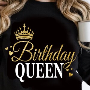 Reina del cumpleaños svg, texto de la camiseta de la reina del cumpleaños, clipart de la reina del cumpleaños, archivo cricut de la reina del cumpleaños.
