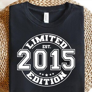 Edición limitada 2015 svg png, cumpleaños número 10 de niño svg png, cumpleaños número 10 svg png, cumpleaños de bebé svg png, cumpleaños número 10 de niña svg png, niño 10