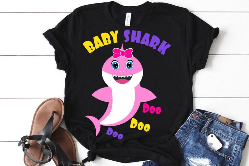 Download Baby shark Svg Girl Shark Clipart pink shark svg cricut | Etsy
