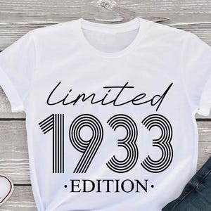 Vintage 1933 Limited Edition svg png, Retro 1933 svg png, Man 92. Geburtstag svg png, Frau 92. Geburtstag svg png, Retro 92. Geburtstag svg,