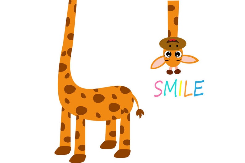 Download Funny giraffe svg cute giraffe clip art African Safari | Etsy