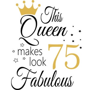75 cumpleaños Svg, 75 cumpleaños svg, clipart de cumpleaños 75, archivo cricut de feliz cumpleaños.