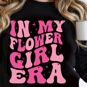 Na minha era de florista svg, camisa de festa de noiva, florista rosa para criança, camisa infantil, presente de lembrança de casamento, era svg, florista svg, flor