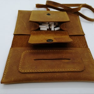 Leather Tobacco Pouch For Men & Women, Rolling Cigarette Case, Tobacco Accessory Bag, Gifts For Smokers, Handmade Special Gift...