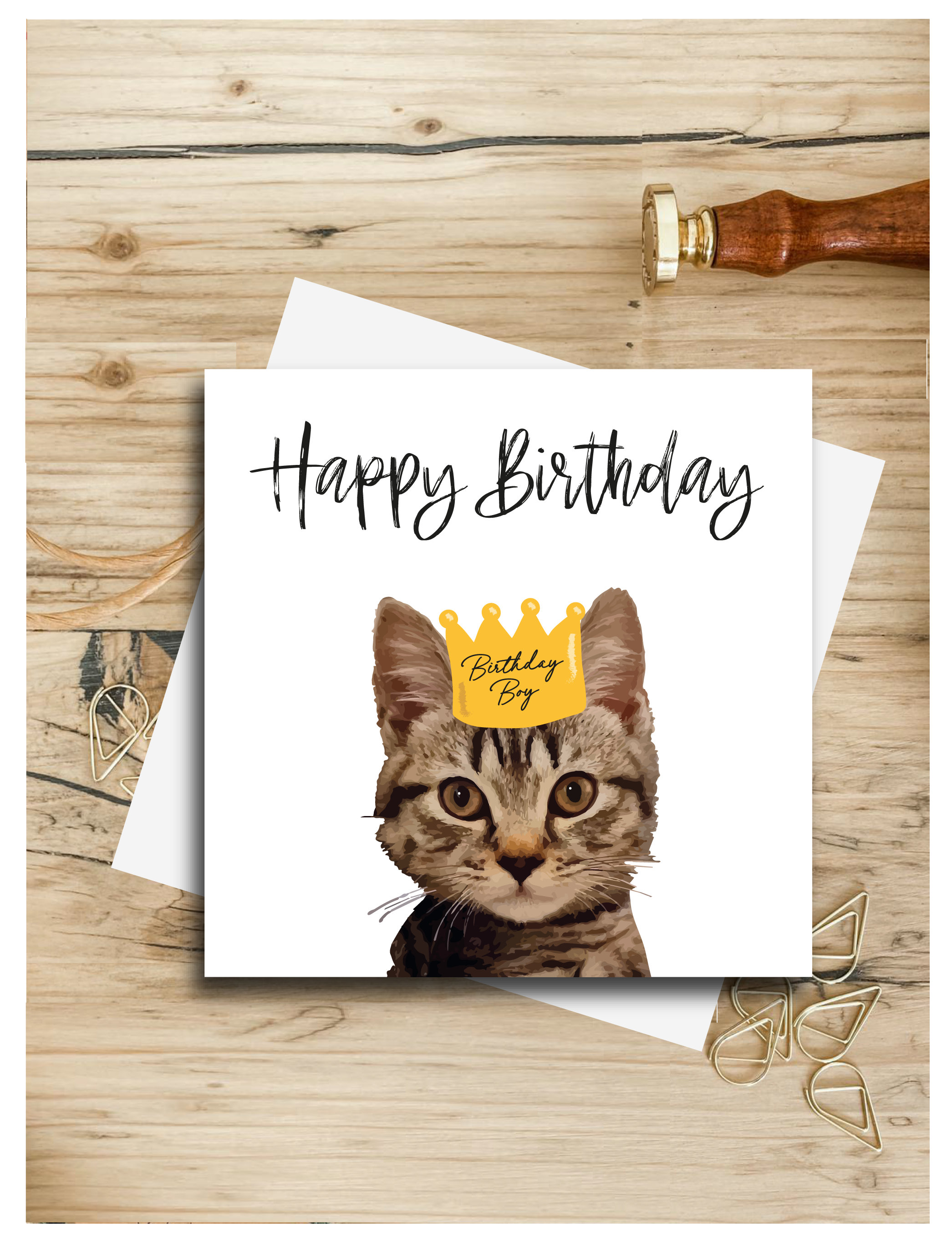 Personalised Pet Birthday Card: Custom Cat or Dog Portrait - Etsy