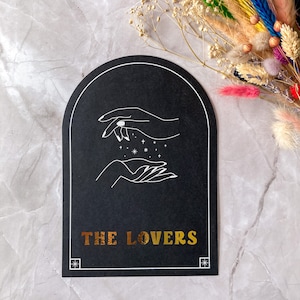 Tarot Table Numbers: Arched Celestial Wedding Decor, Gold Foil