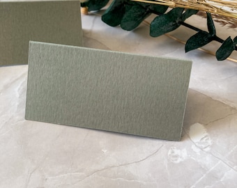 Blank folded sage green wedding place names, DIY weddings, pack of 10 cards, place card table setting, wedding place cards, hen do decor