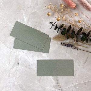Noms de lieu de mariage vert sauge vierges, mariages DIY, lot de 10 cartes, cadre de table de marque-place, cartes de lieu de mariage, décor de poule