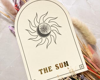 Tarot Table Numbers: Cream & Gold Celestial Wedding Decor