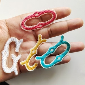 Parches de alfabeto termoadhesivos personalizados, parches con letras elegantes, parches termoadhesivos, bordados DIY, parches termoadhesivos personalizados